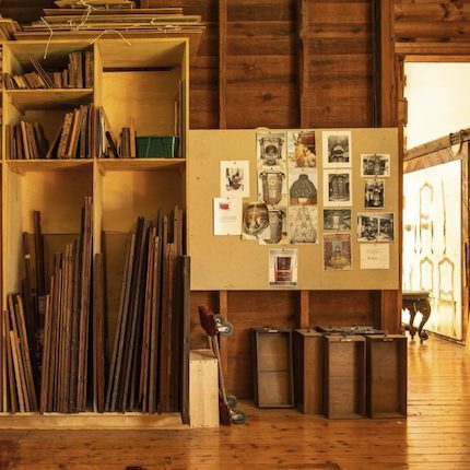 Antique restoration studio and living space on the market in Claverack NY