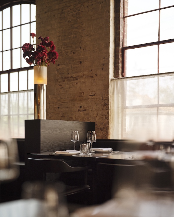 booth seating in dining room at Pocketbook Hudson in Hudson NY