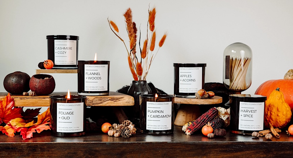 Fall Candle collection at Catskill Candle Studio
