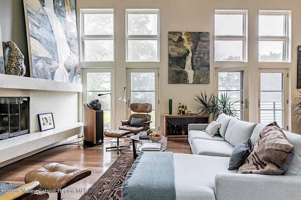 living room view interior 306 Meads Mountain Road woodstock ny