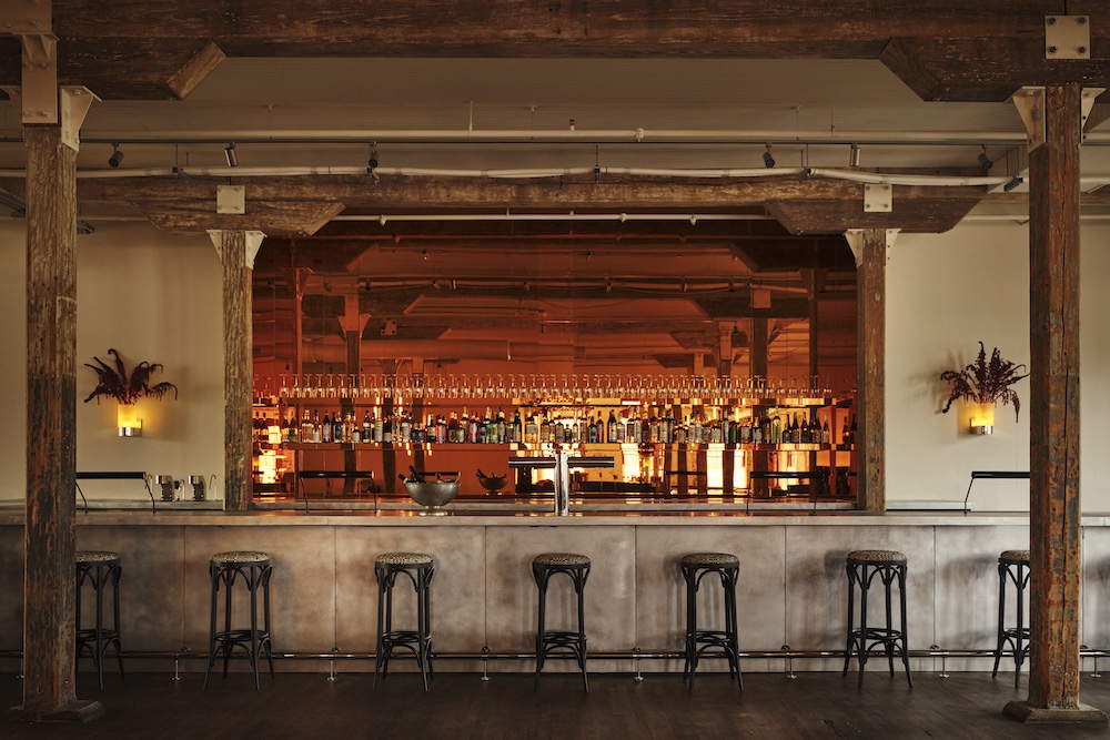 bar and stools at Pocketbook Hudson in Hudson NY
