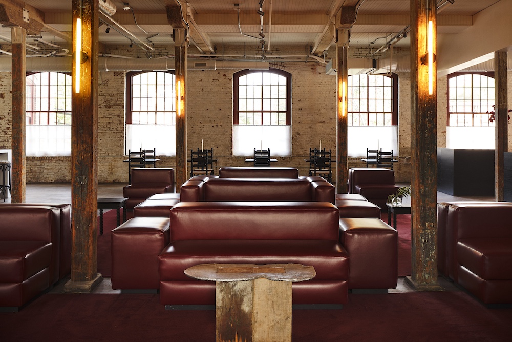 lounge seating and windows at Pocketbook Hudson in Hudson NY