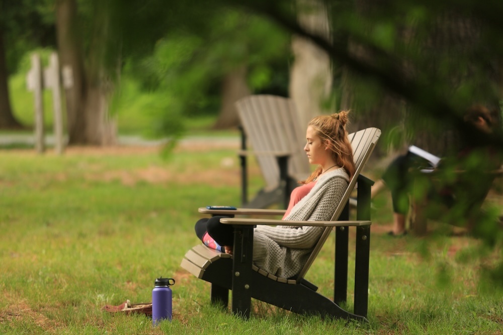 Omega Institute Meditation outdoors