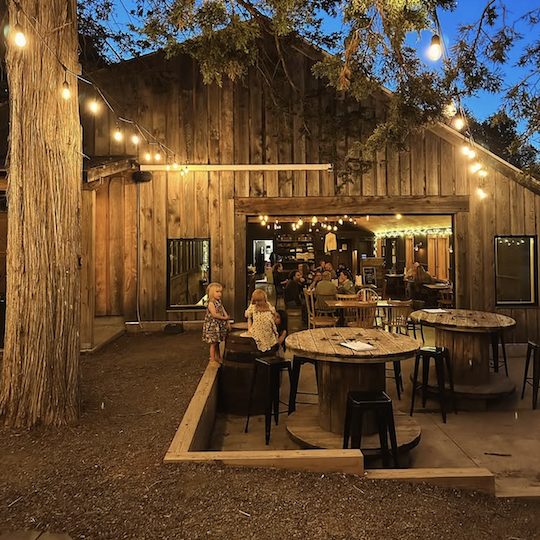 outdoor dining at Rough Cut Brewing Co. in Kerhonkson NY