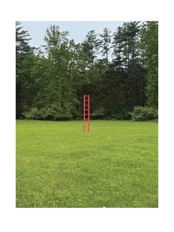 Ladder Sculpture by artist Elaine Power at Woodstock Spa