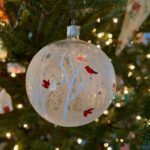 ornament on a tree for Christmastime at Hilltop farm in Accord NY