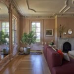 living room with fireplace at 44 Main Street, Germantown NY