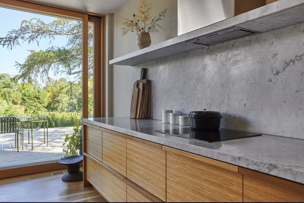 kitchen counter and window at 44 Main Street, Germantown NY