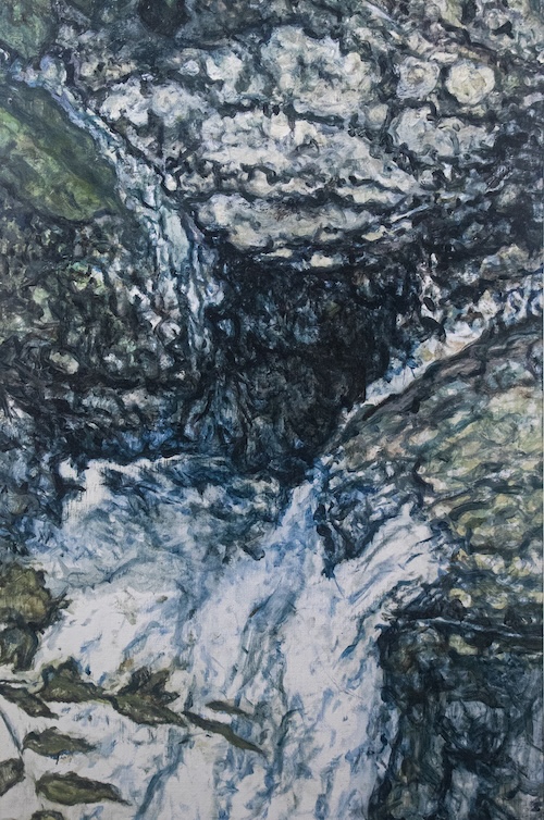 Dion Yannatos waterfall landscape at the Lockwood Gallery