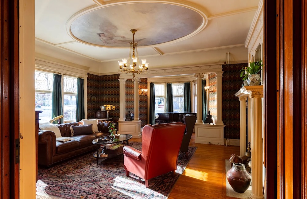 On the Market: The parlor at The Coykendall House a Stunning Queen Anne Victorian
