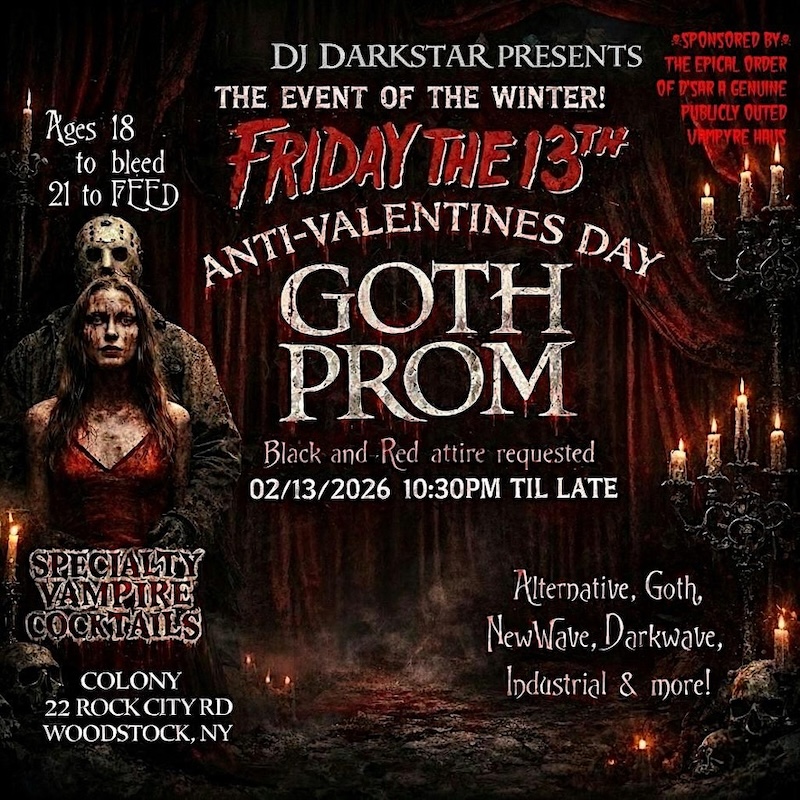 INSIDE+OUT Upstate NY Event Calendar: Dj Darkstar at Colony Woodstock