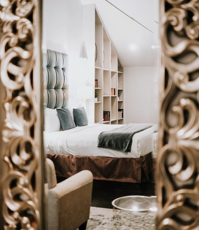 bedroom at the Buttermilk Inn + Spa