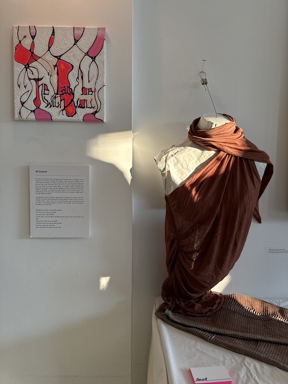 gallery show event of art and clothing design Daryl Kerrigan and Verse Work/Shop in Red Hook NY