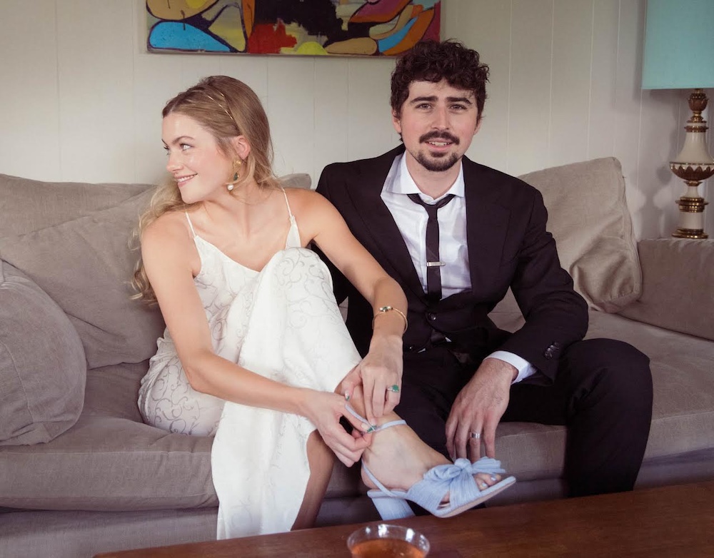 Lee Falco and his wife on their wedding day