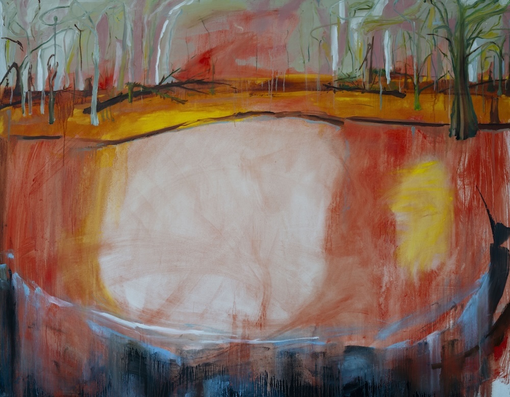 Dana Matthew Underground; Foreground painting at the Lockwood Gallery