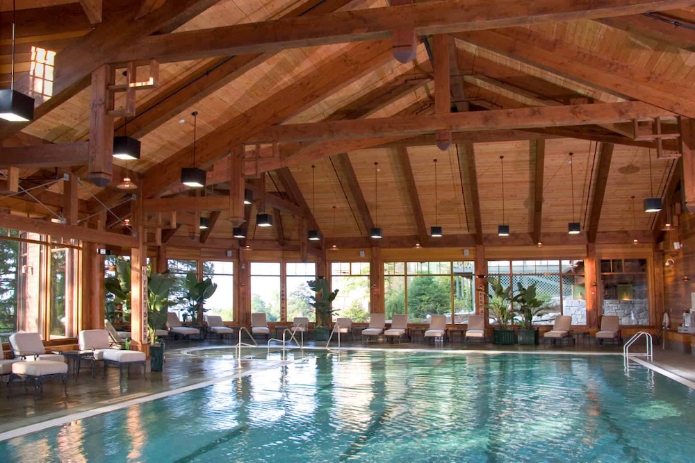 indoor pool at the spa in Mohonk