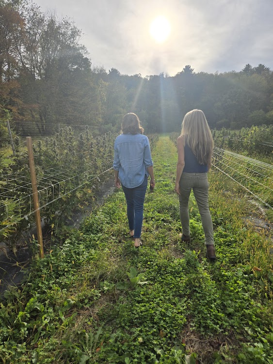 Herbal Woodstock co-founders Courtney Beaupre and Melissa Gibson in the garden.