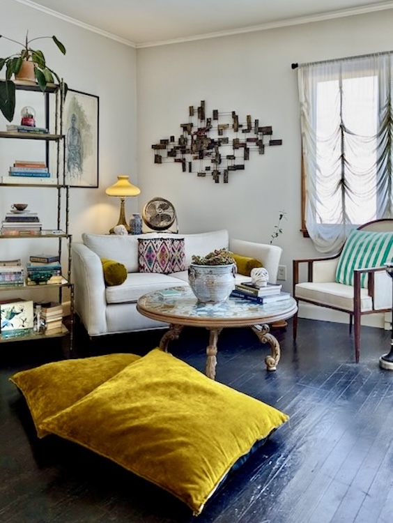 Cozy living designed by interior designer Jennifer Salvemini