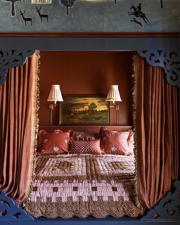 bed at The Six Bells Countryside Inn in Rosendale NY