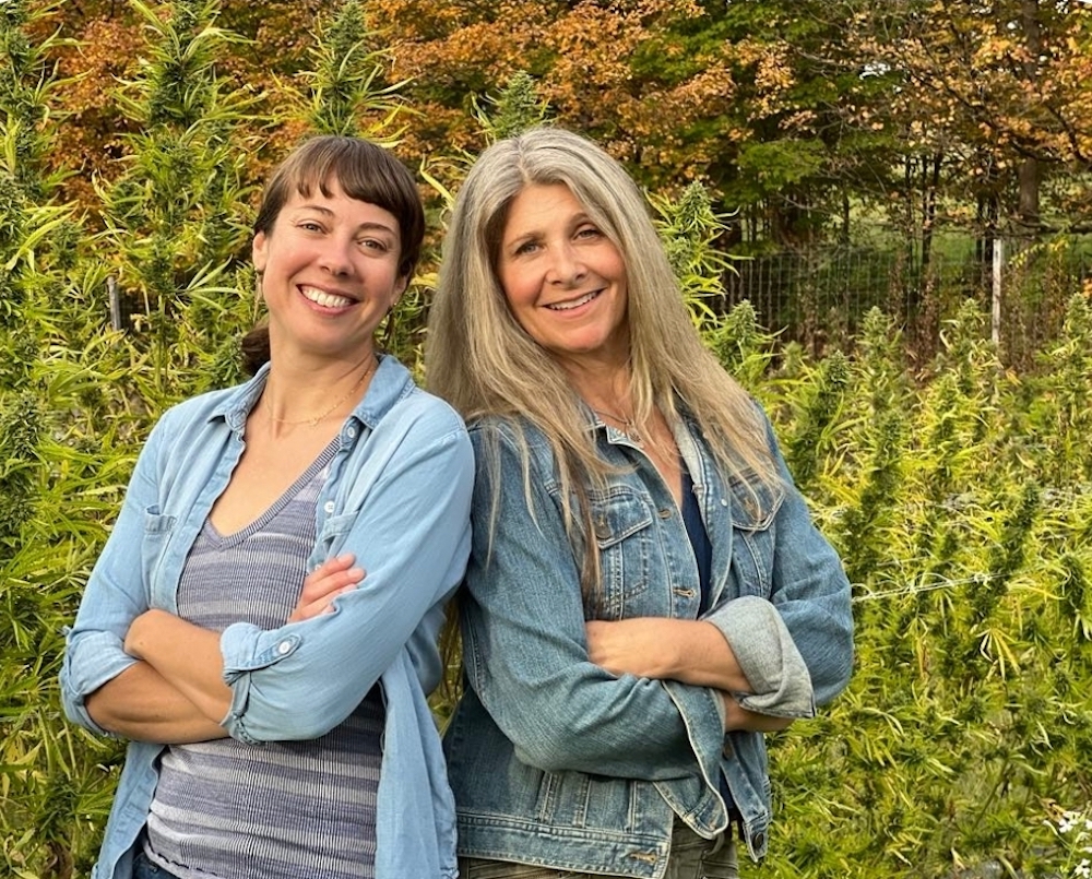 HERbal Woodstock Co-founders Courtney Beaupre and Melissa Gibson at Skyrose Cannabis farm in the Hudson Valley.