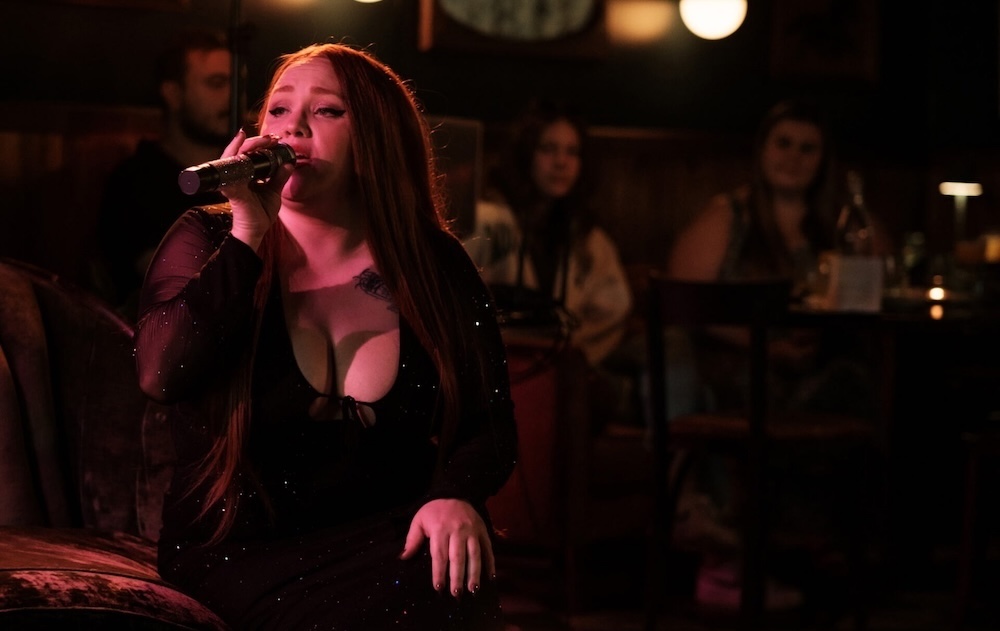 Burlesque performer Ginger Maraschino