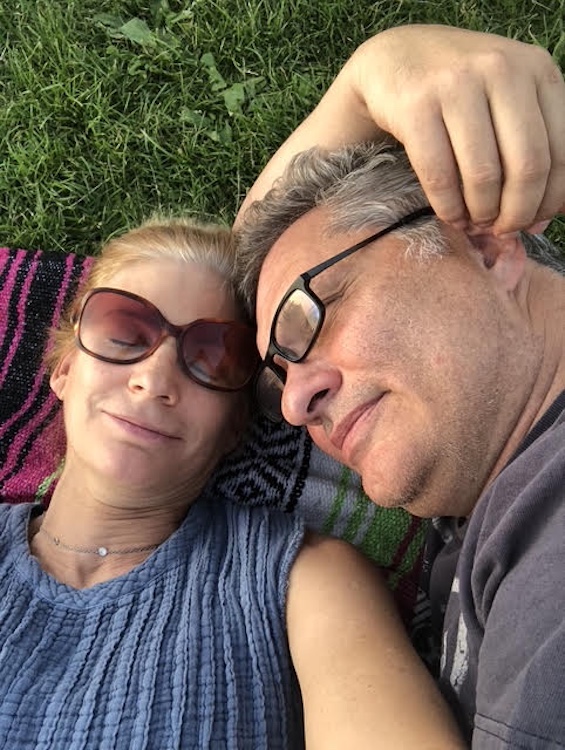 Lauren Bergman and Ed Lederman relaxing