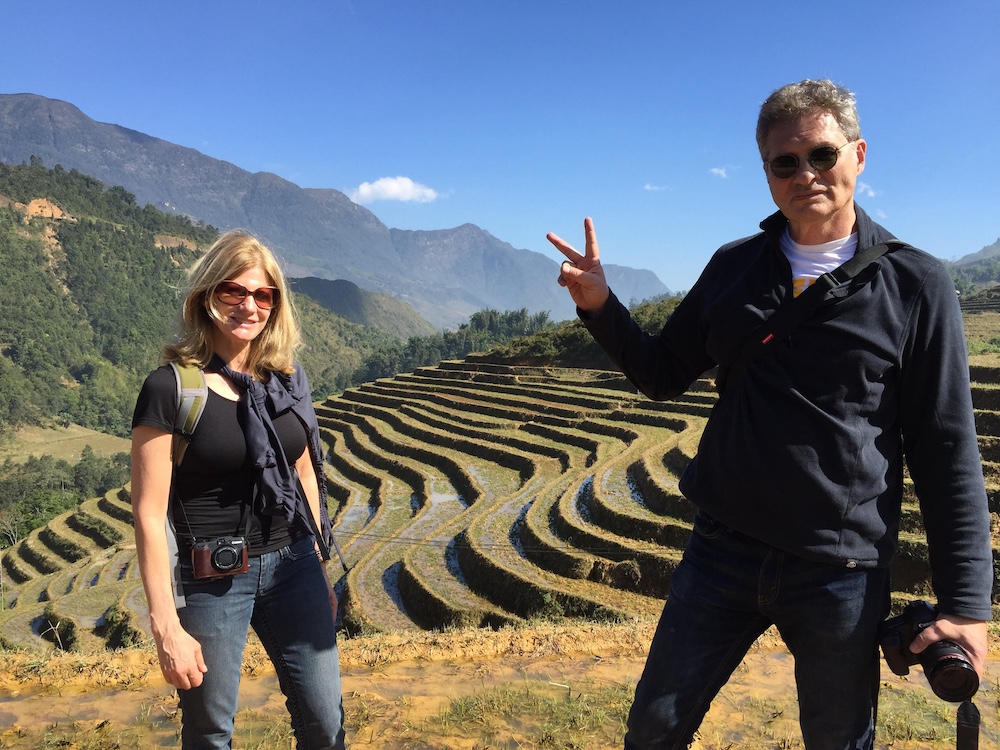 Lauren Bergman and Ed Lederman hiking