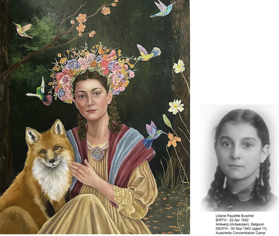 painting of Liliane Paulette Buschel by Lauren Bergman