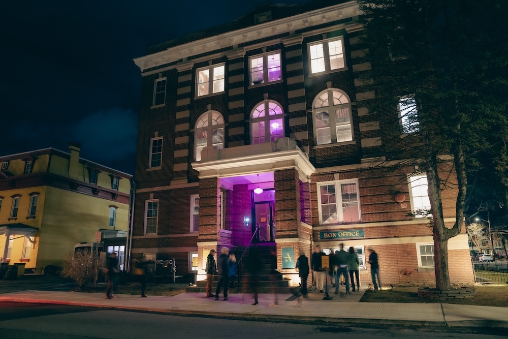 Outside the entrance of Assembly music venue in Kingston NY