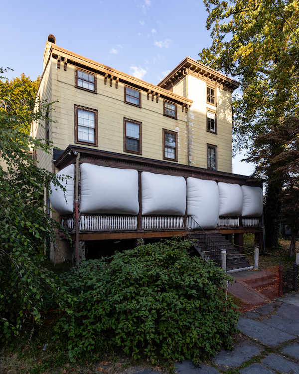 Portico - Plaster, wood, porch 41’x 9’ x 10’. Photos by Joshua Simpson