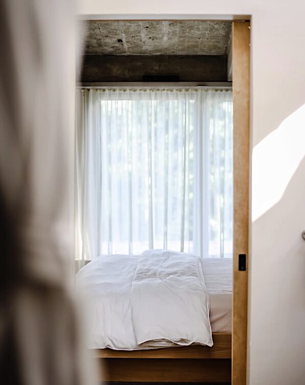 Bedroom at the Roundhouse in Beacon NY