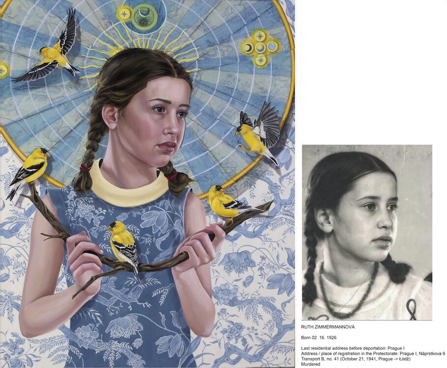 Painting of Ruth Zimmermannova by Lauren Bergman