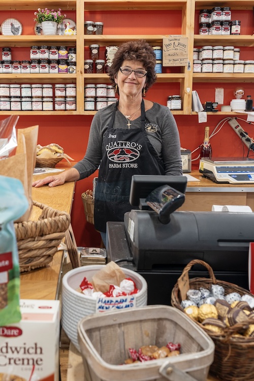 Joyce Quattrociocchi inside Quattro's Market