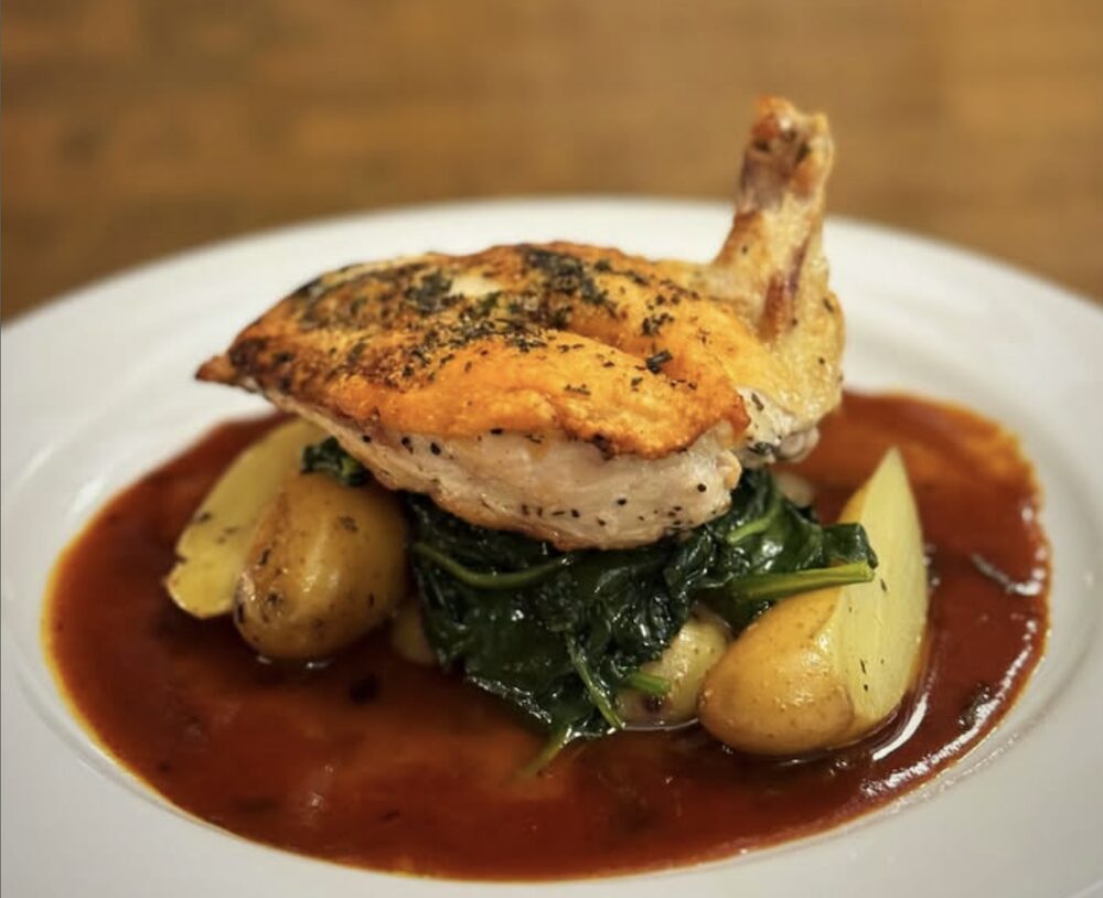 chicken dish at Emerson Resort in Mount Tremper NY