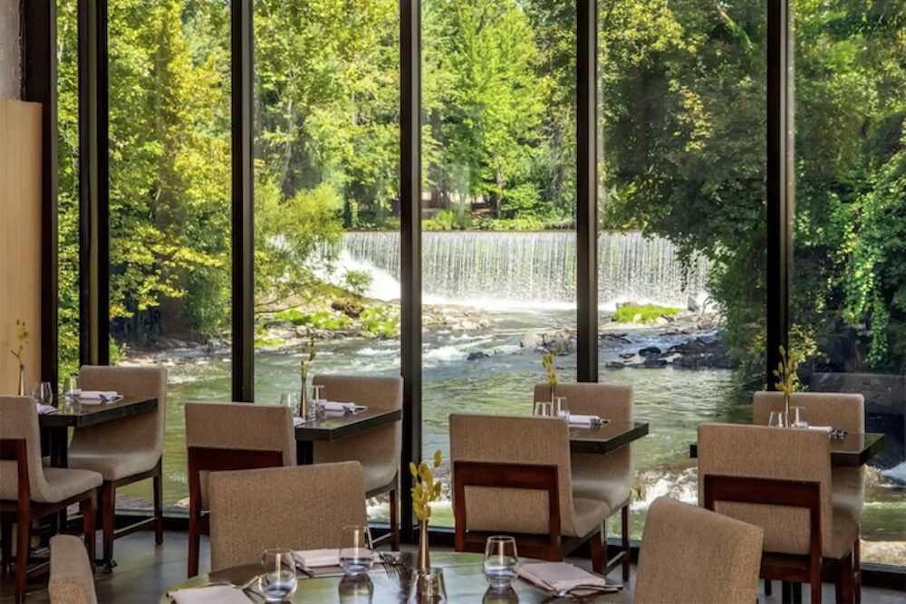 dining at The Roundhouse in Beacon NY