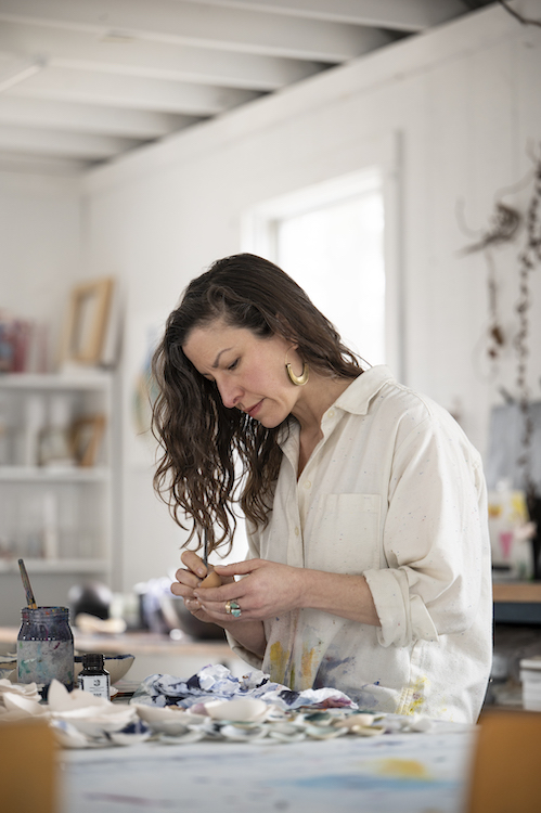 Hudson Valley Artist Elisa Sheehan in her studio.