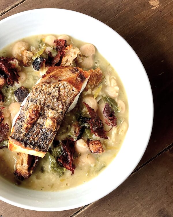 fish dish at Rivertown Lodge in Hudson NY