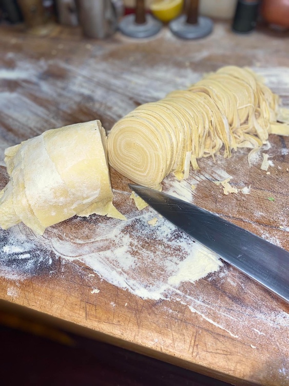 fresh pasta from Graziano Tecchio of Graziano’s Downtown Café