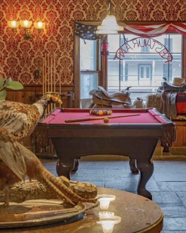 pool table at The Western in Callicoon NY