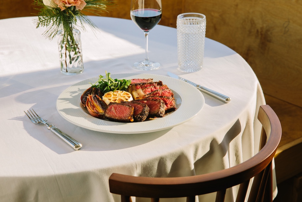 steak dinner at Kenoza Hall in Kenoza Lake NY