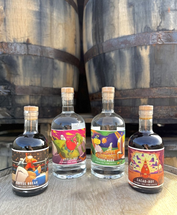 mix of spirits made by Tuthilltown Spirits Distillery in Gardiner NY