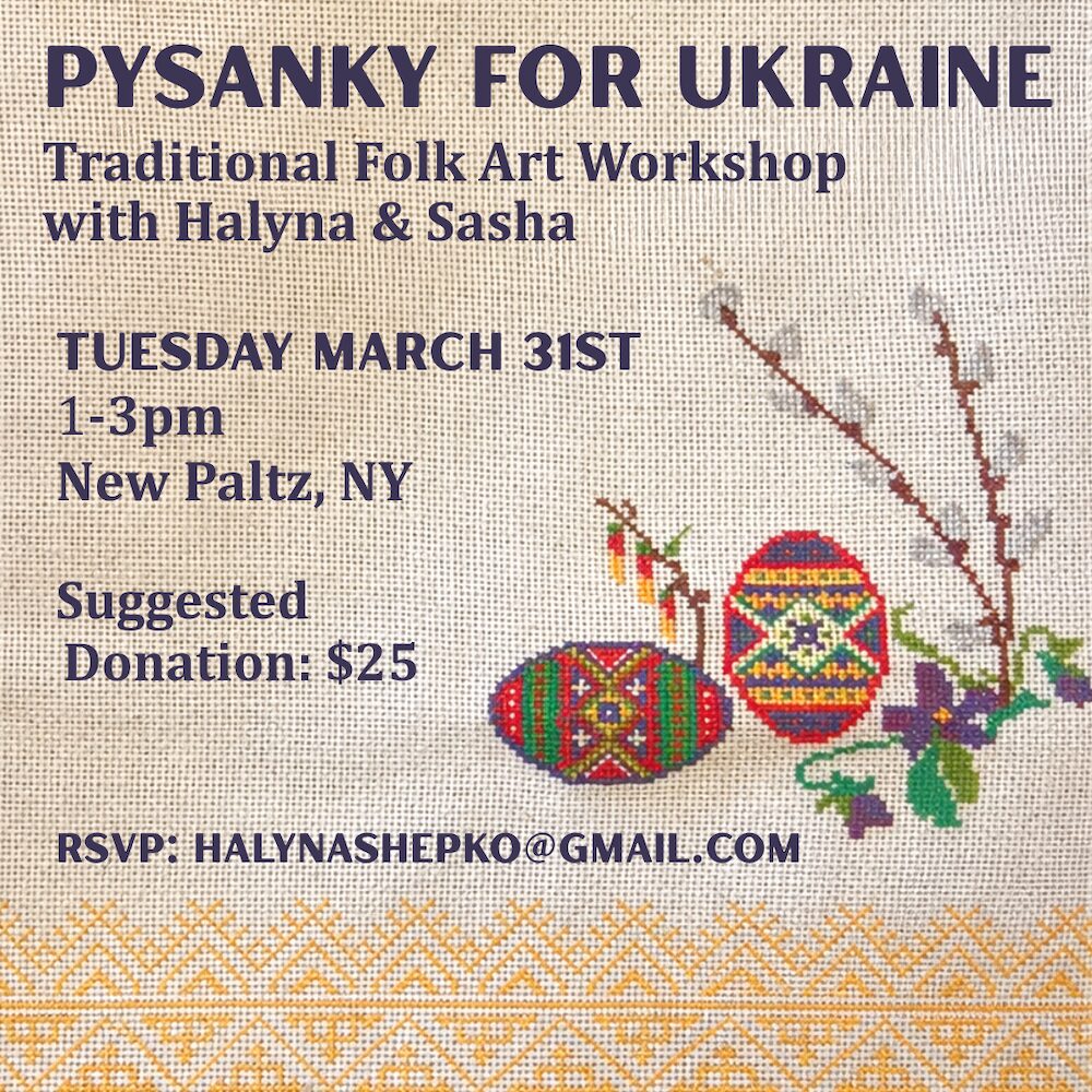 Pysanky Workshop for Ukraine by Sasha Botanica