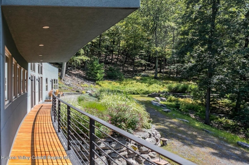 back deck at Meads Mountain Road Woodstock NY Luxury Listing