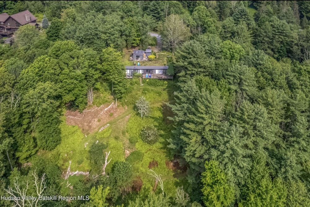 aerial view of property at 166 Todd Hill Road, West Kill NY