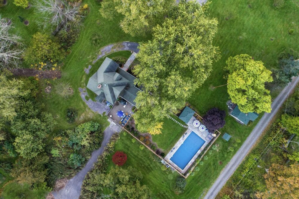 aerial view at 4174 Route 9W, Saugerties NY
