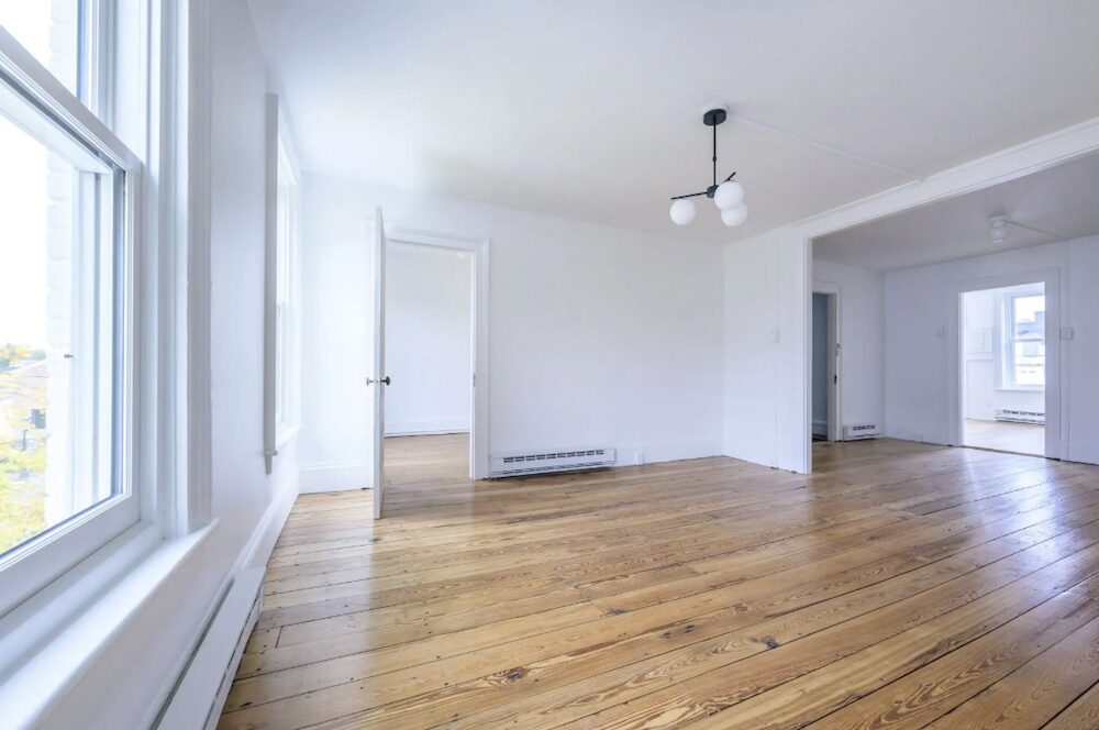 interior open space in apartment at 508 Warren Street, Hudson NY with Four Seasons Sotheby’s International