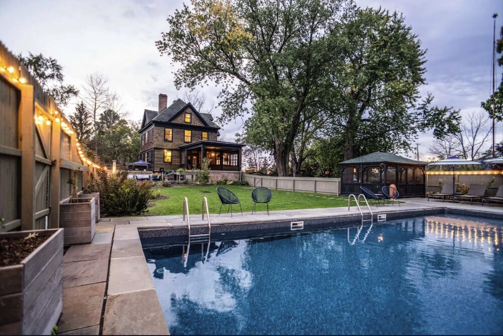 house and pool in the backyard at 4174 Route 9W, Saugerties NY