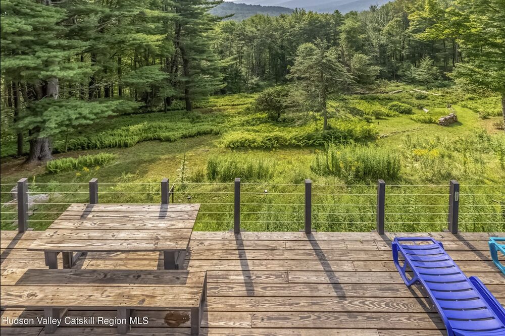 deck view at 166 Todd Hill Road, West Kill NY