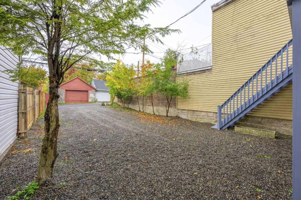 out the back of the building at 508 Warren Street, Hudson NY with Four Seasons Sotheby’s International