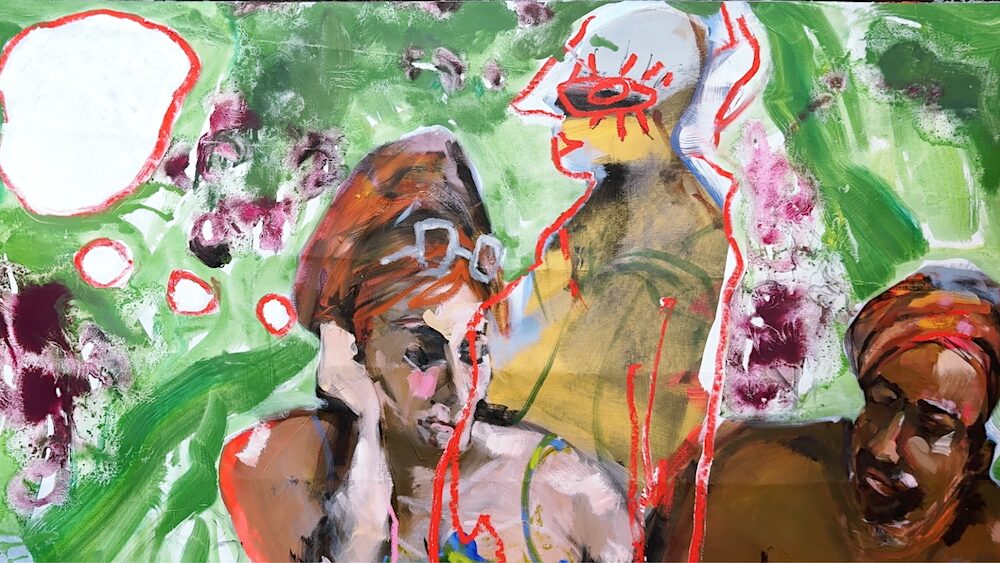 Painting detail by Hudson Valley artist Jennifer Hicks